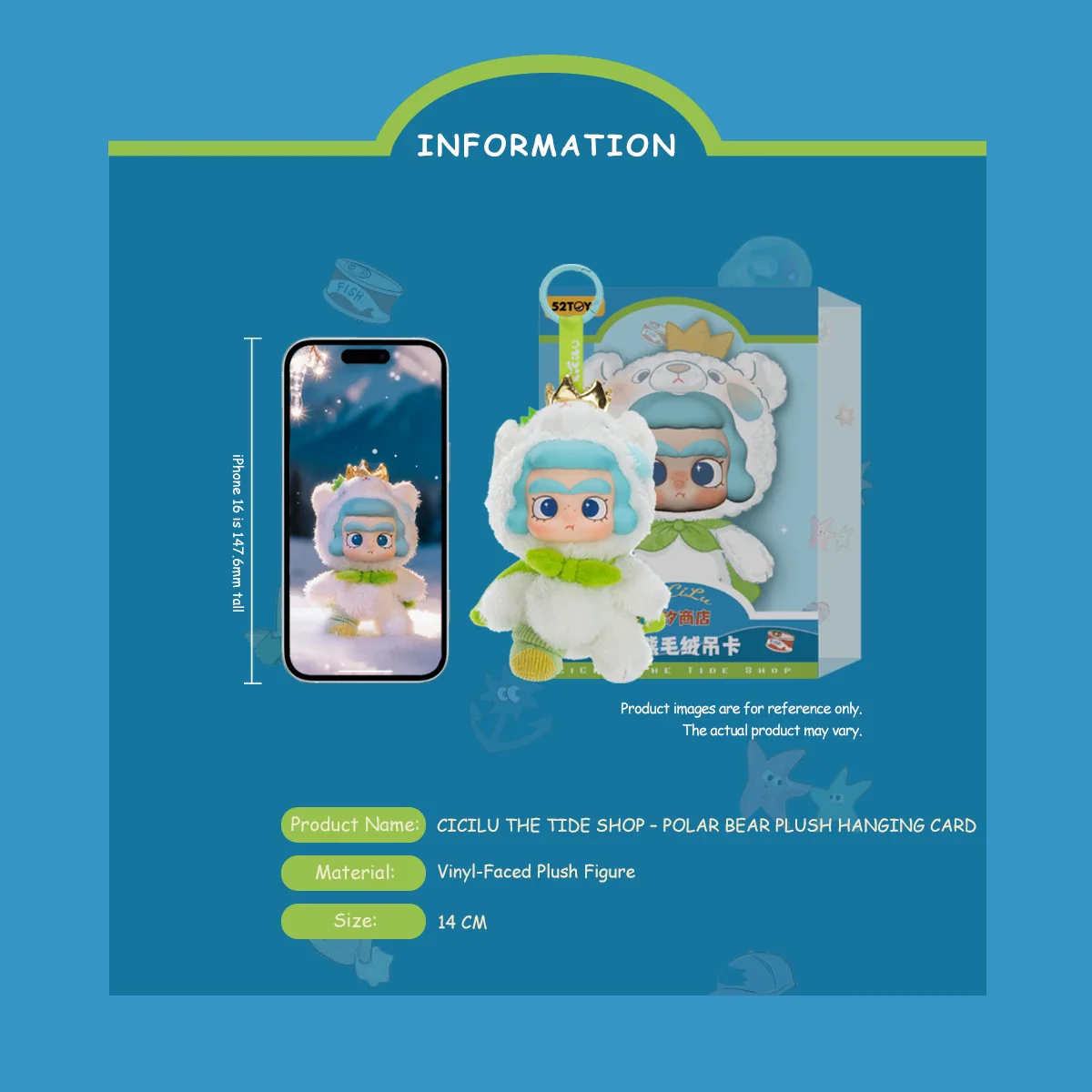 CiCiLu The Tide Shop – Polar Bear Plush Hanging Card - Image 5